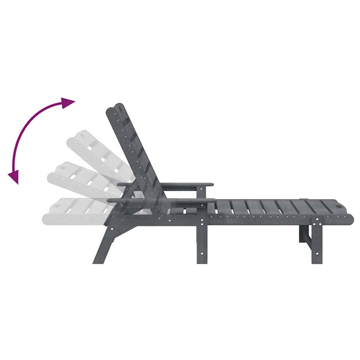 Havemøbler til lounge 2-person 2 pcs Lysegrå 53 x 195.5 x 30cm