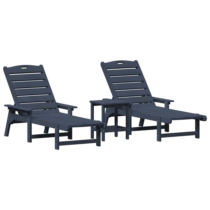 Havemøbler til lounge 2-person 3 pcs Marineblå 38 x 38 x 46cm