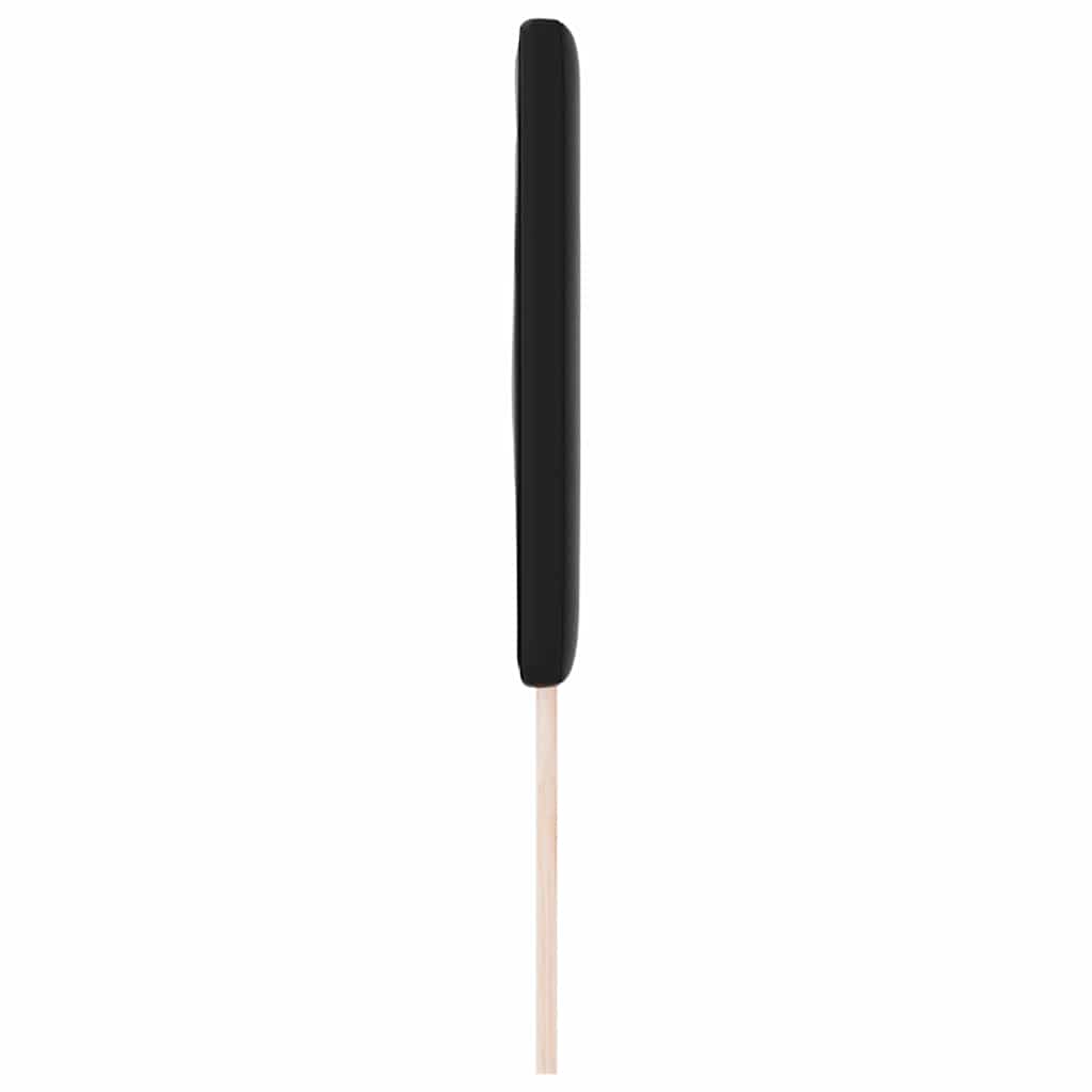 Hovedgærde med LED -strimmellys Vægmonteret Sort 200 cm PVC