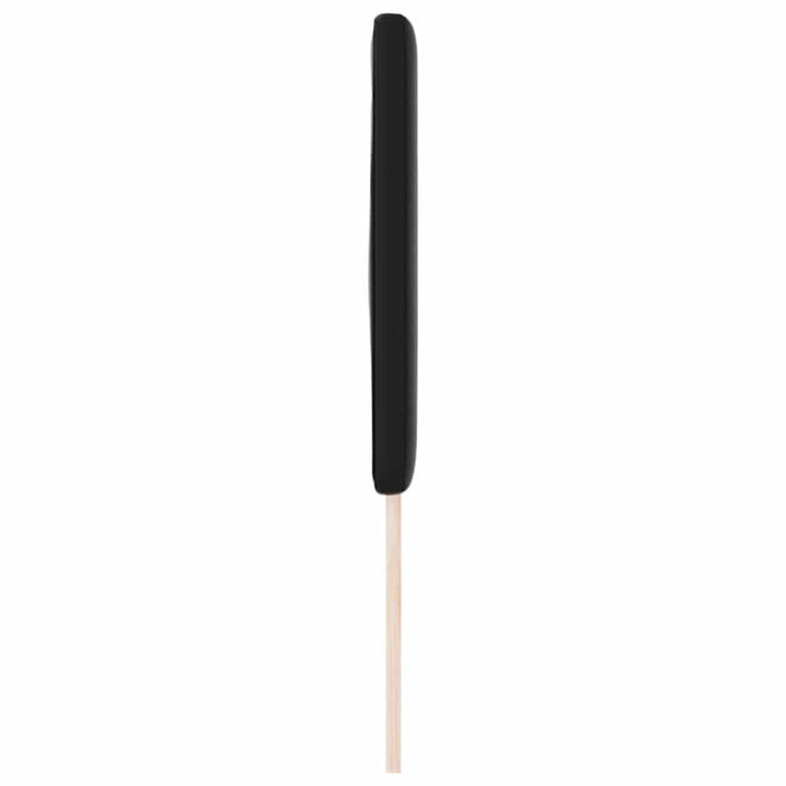 Hovedgærde med LED -strimmellys Vægmonteret Sort 200 cm PVC