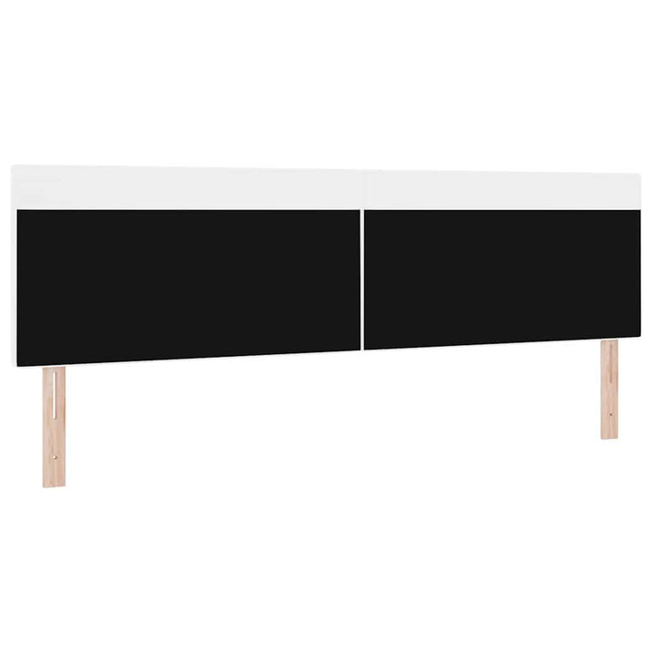 Hovedgærde med LED -strimmellys Vægmonteret Hvid 200 cm PVC