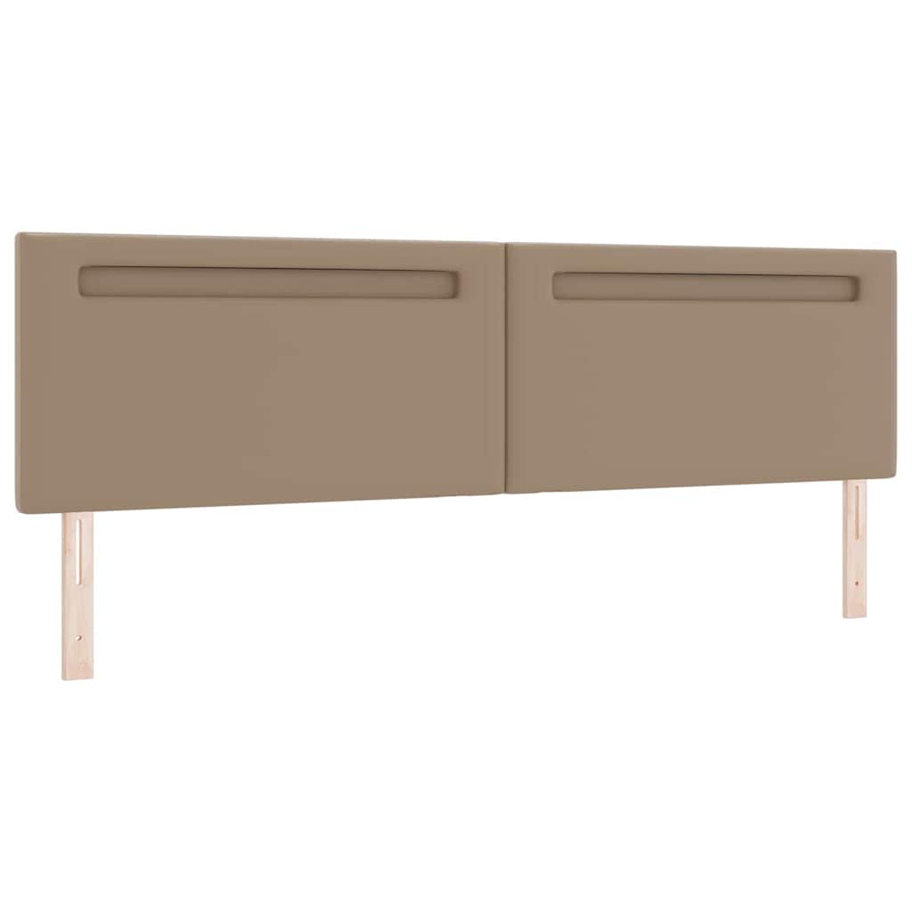 Hovedgærde med LED -strimmellys Cappuccino 200 cm PVC