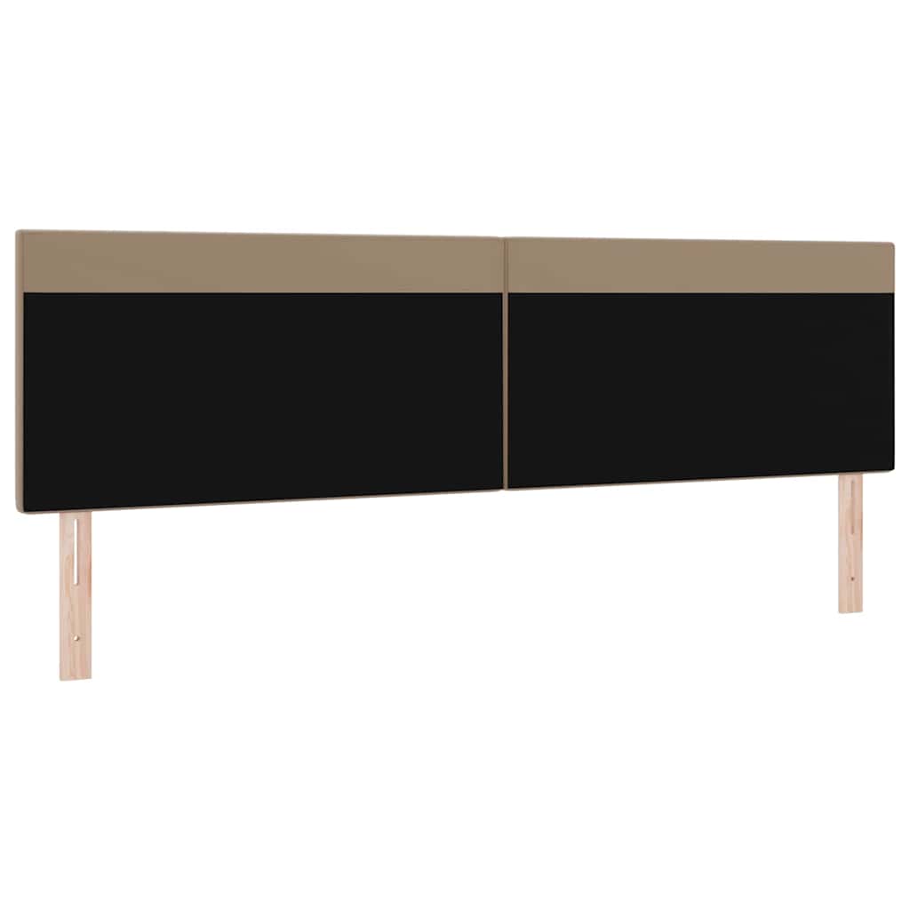 Hovedgærde med LED -strimmellys Cappuccino 200 cm PVC