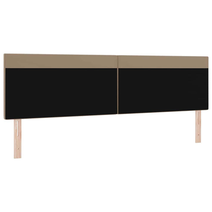 Hovedgærde med LED -strimmellys Cappuccino 200 cm PVC