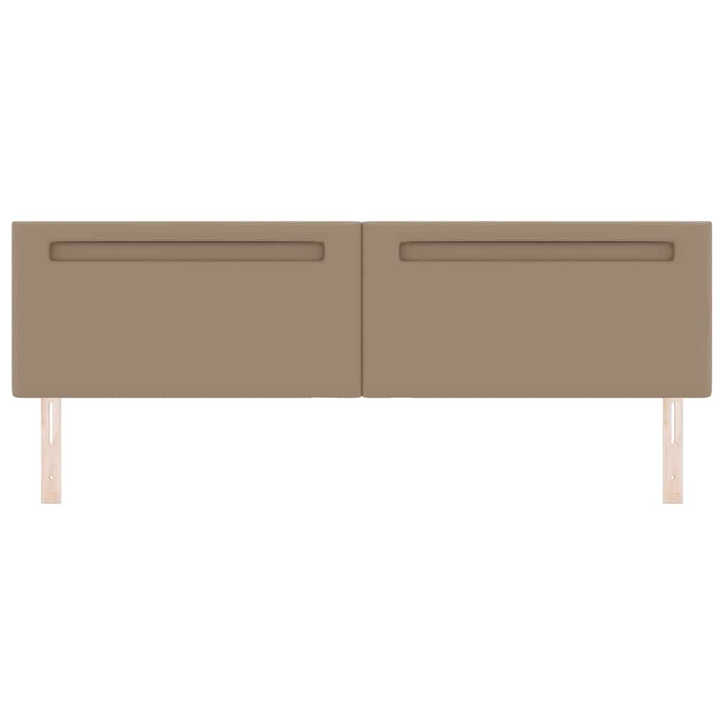 Hovedgærde med LED -strimmellys Cappuccino 200 cm PVC