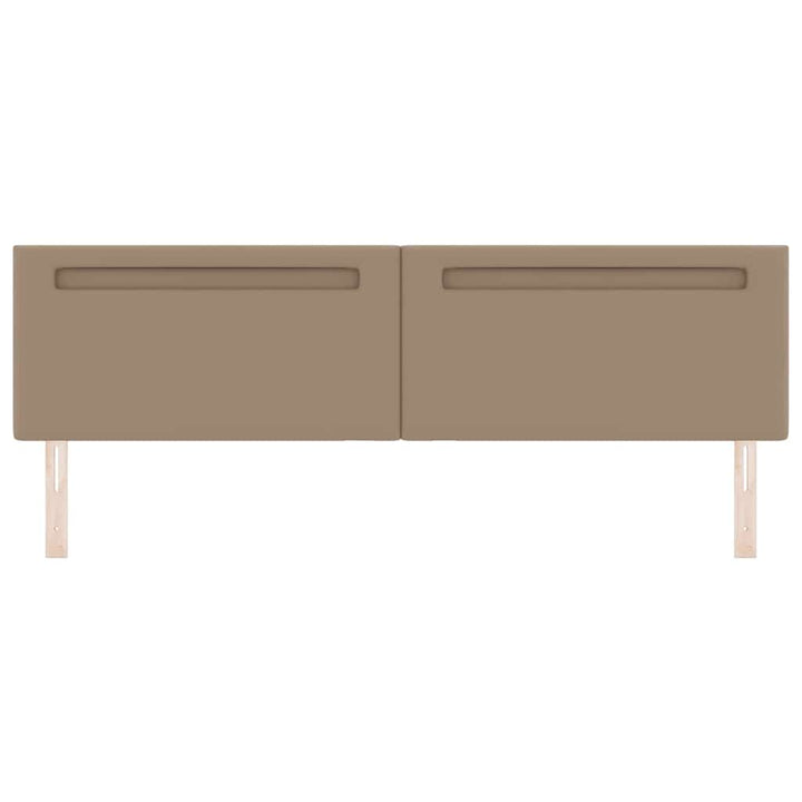 Hovedgærde med LED -strimmellys Cappuccino 200 cm PVC