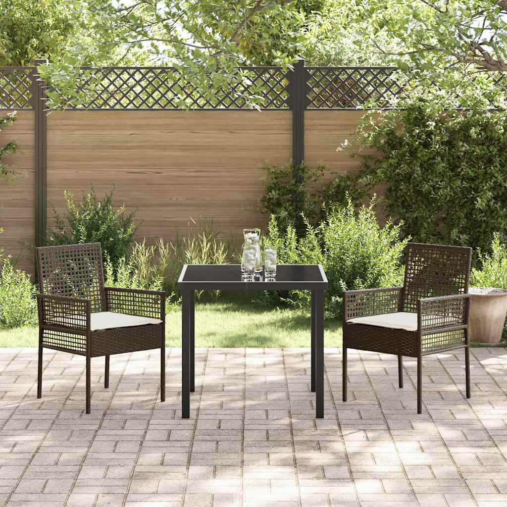 Have Stol 2 pcs Brun 53 x 60 x 85 cm polyrattan