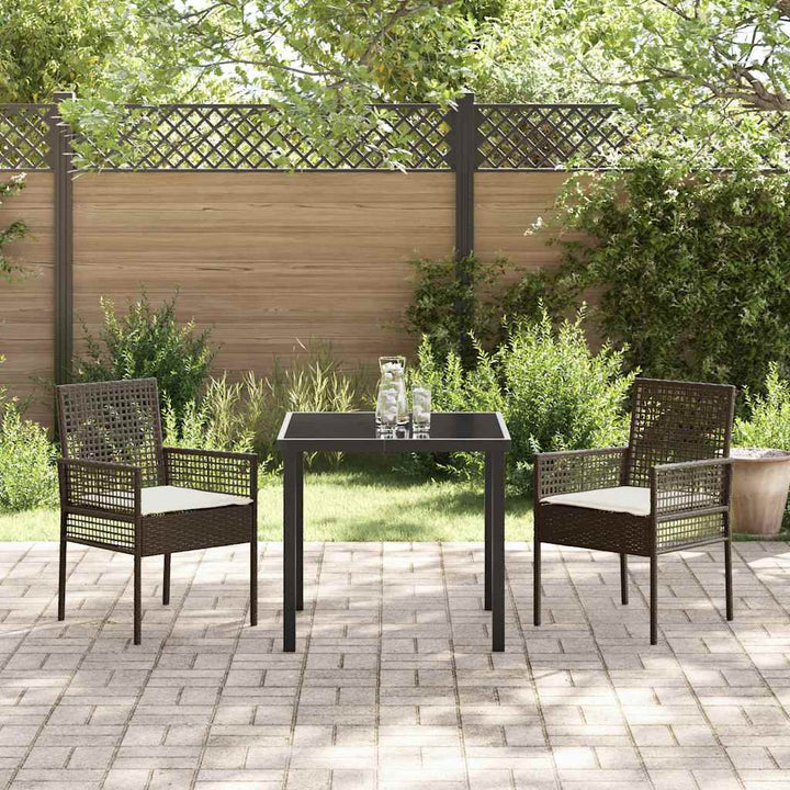 Have Stol 2 pcs Brun 53 x 60 x 85 cm polyrattan