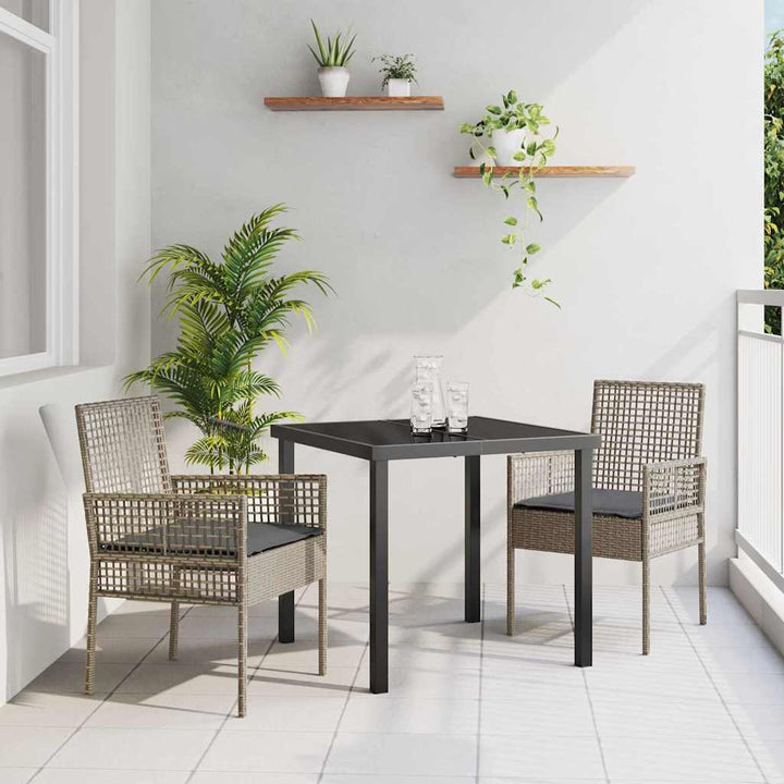 Have Stol 2 pcs Grå 53 x 60 x 85 cm polyrattan