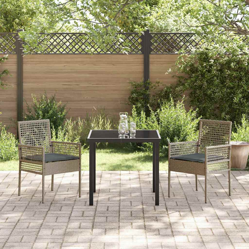 Have Stol 2 pcs Grå 53 x 60 x 85 cm polyrattan