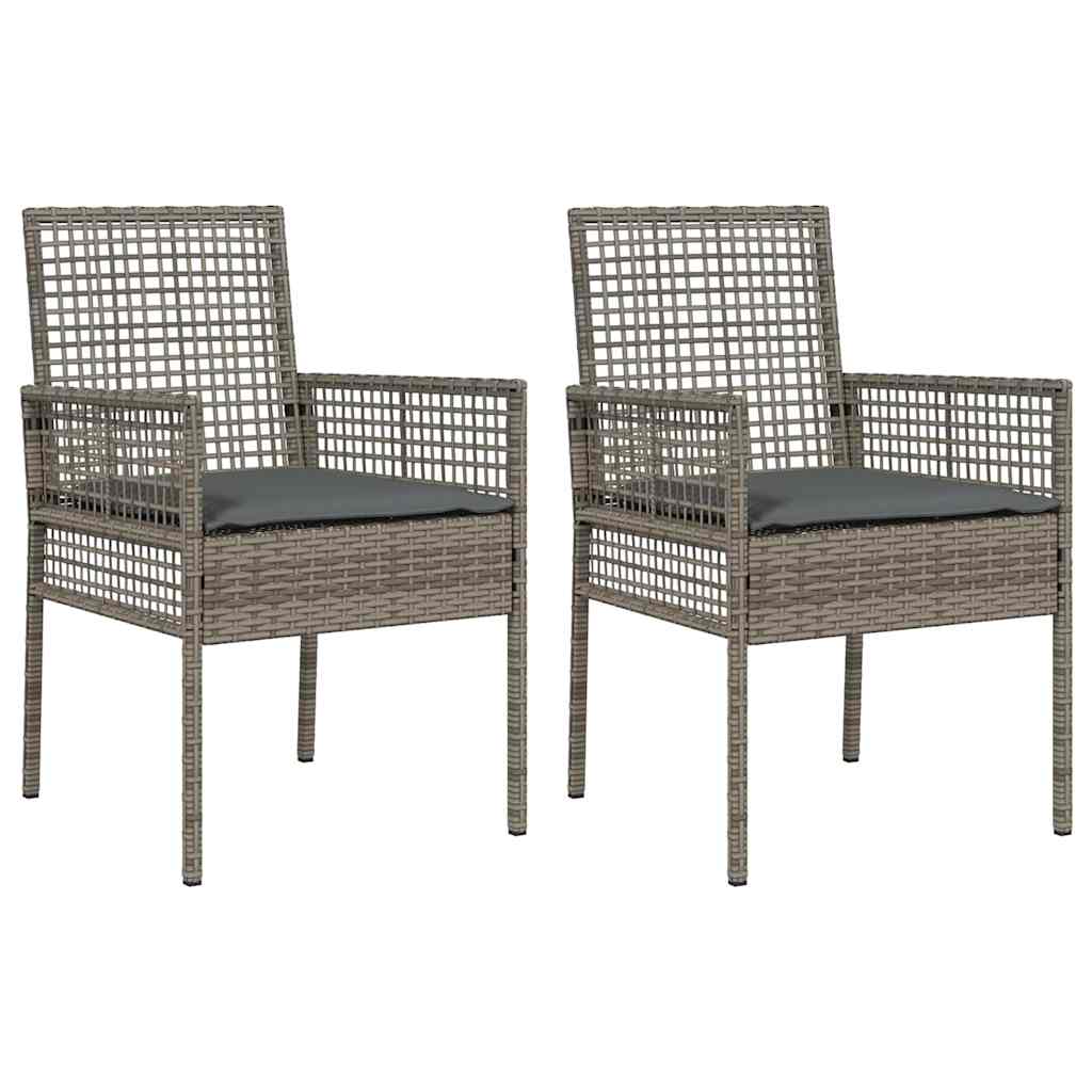 Have Stol 2 pcs Grå 53 x 60 x 85 cm polyrattan