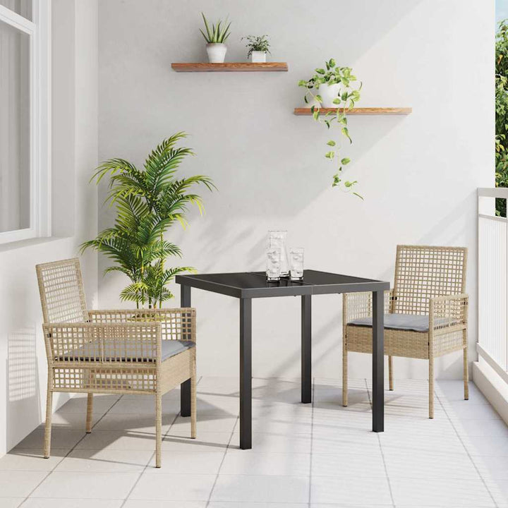 Have Stol 2 pcs Beige 53 x 60 x 85 cm polyrattan