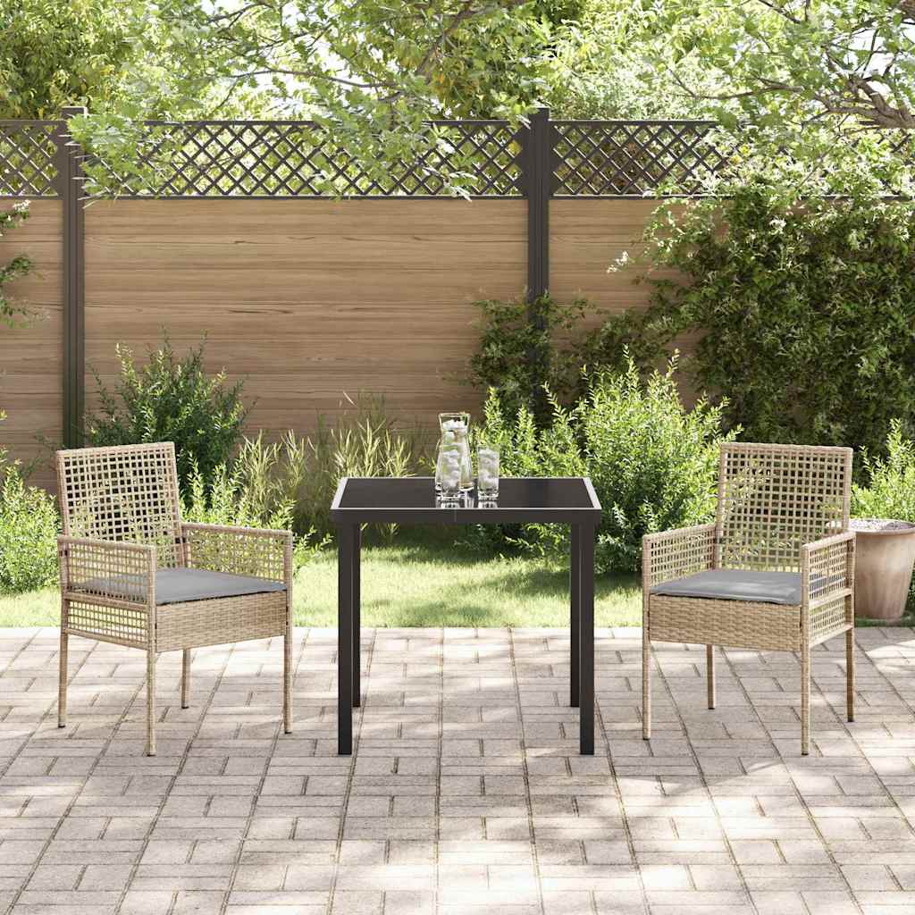 Have Stol 2 pcs Beige 53 x 60 x 85 cm polyrattan
