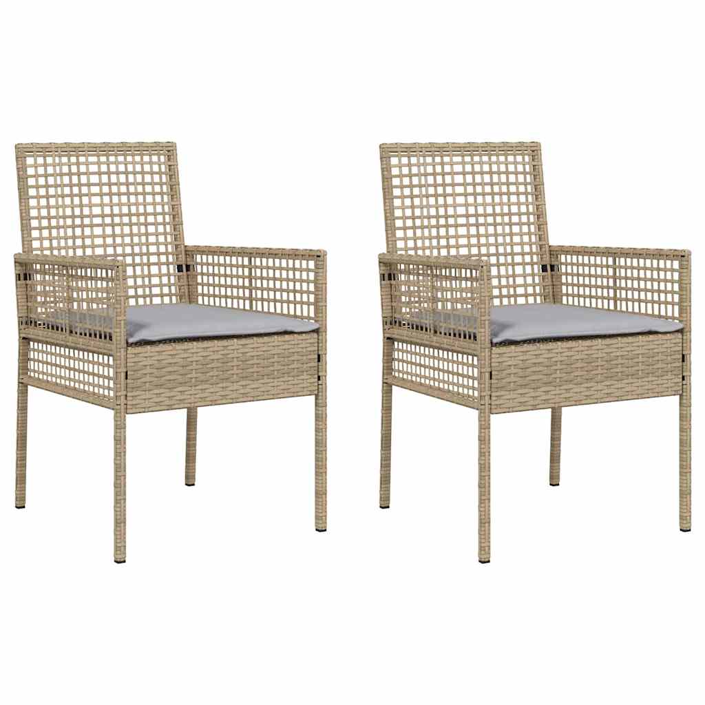Have Stol 2 pcs Beige 53 x 60 x 85 cm polyrattan