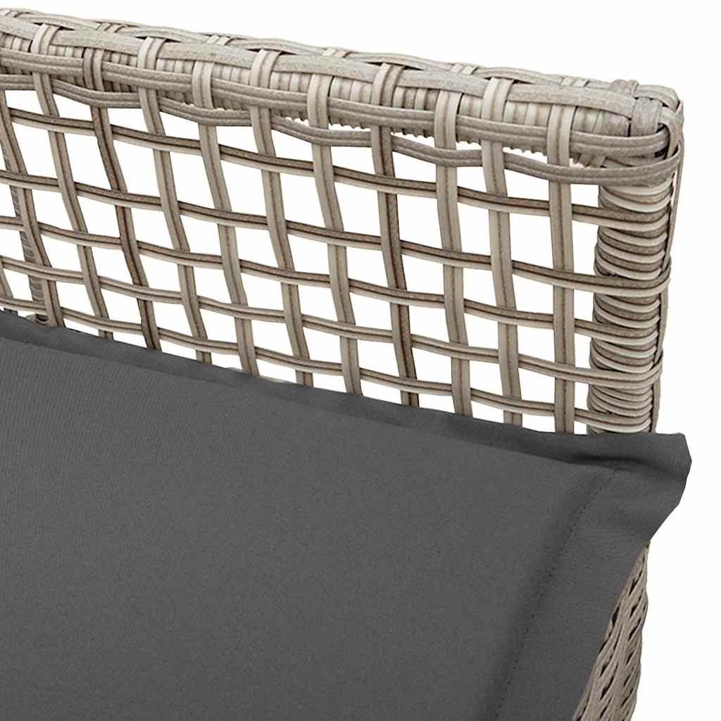Have Stol 2 pcs Lysegrå 53 x 60 x 85 cm polyrattan