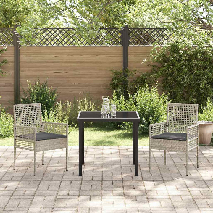 Have Stol 2 pcs Lysegrå 53 x 60 x 85 cm polyrattan