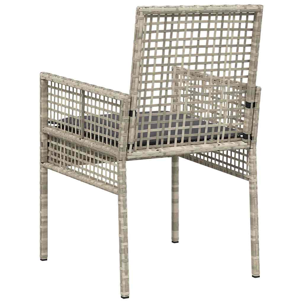Have Stol 2 pcs Lysegrå 53 x 60 x 85 cm polyrattan