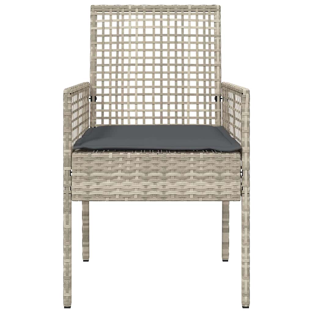 Have Stol 2 pcs Lysegrå 53 x 60 x 85 cm polyrattan