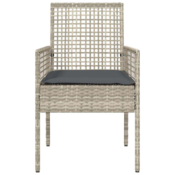 Have Stol 2 pcs Lysegrå 53 x 60 x 85 cm polyrattan
