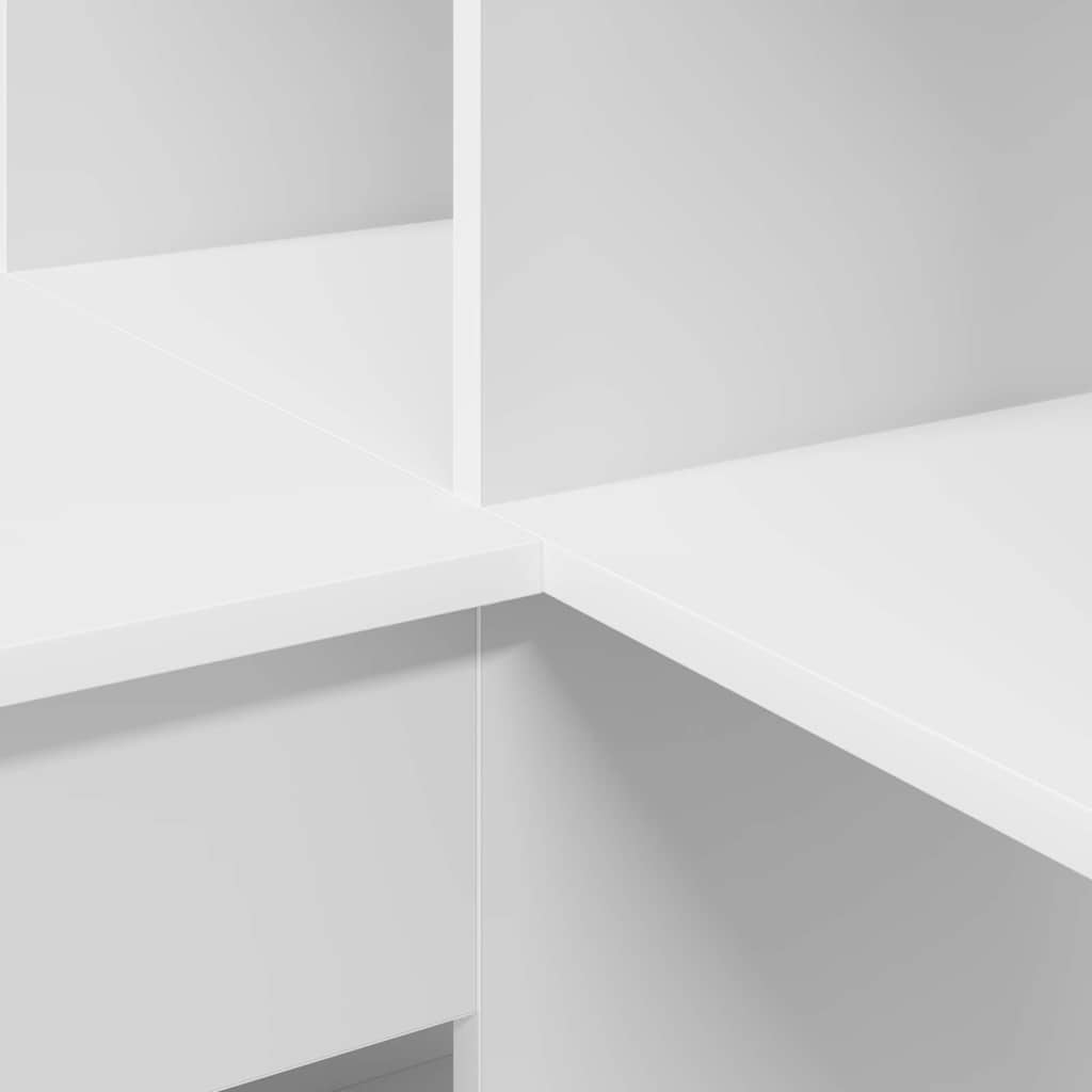 Hjørneskrivebord Hvid 101,5 x 149,5 x 149,5 cm Konstrueret træ