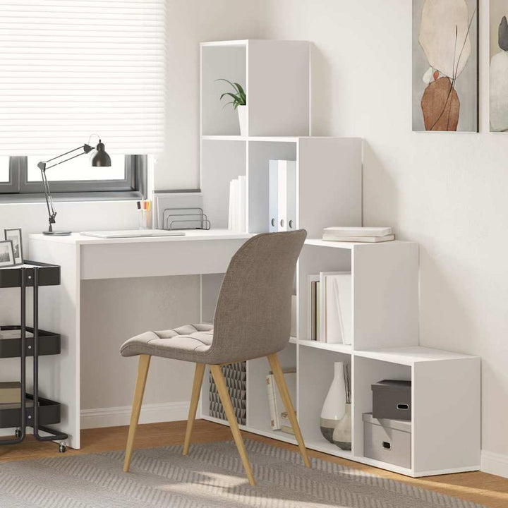 Hjørneskrivebord Hvid 101,5 x 149,5 x 149,5 cm Konstrueret træ