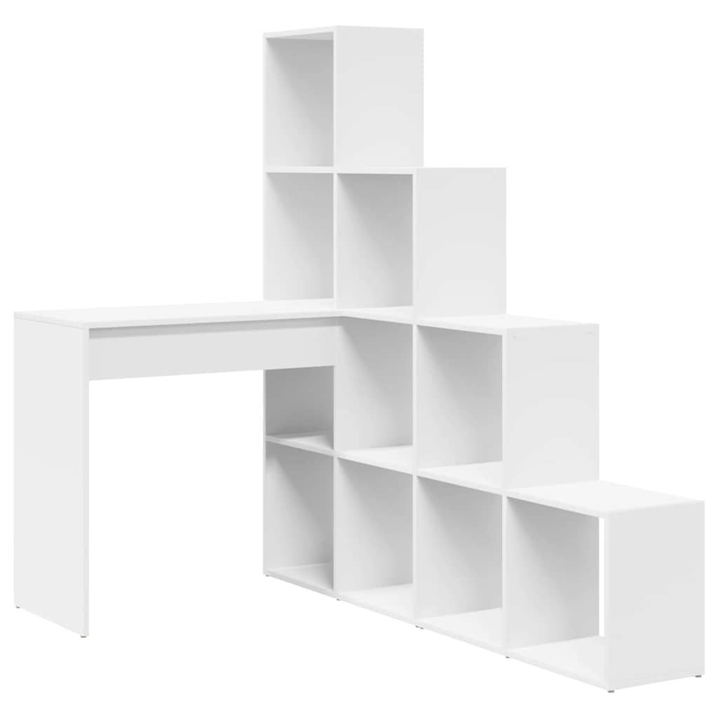 Hjørneskrivebord Hvid 101,5 x 149,5 x 149,5 cm Konstrueret træ
