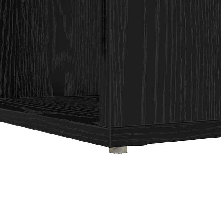 Hjørneskrivebord med hylde Sort eg 101,5 x 149,5 x 149,5 cm