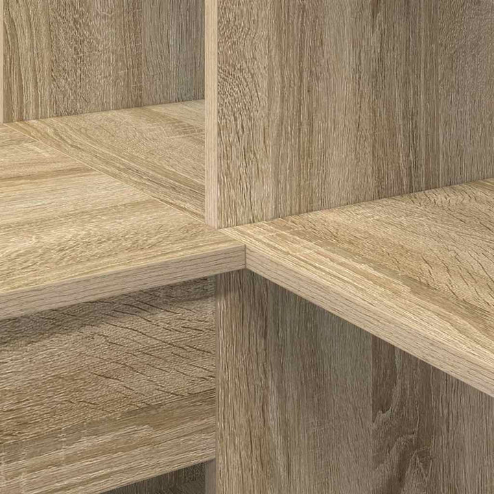 Hjørneskrivebord med hylde Sonoma-eg 101,5 x 149,5 x 149,5 cm