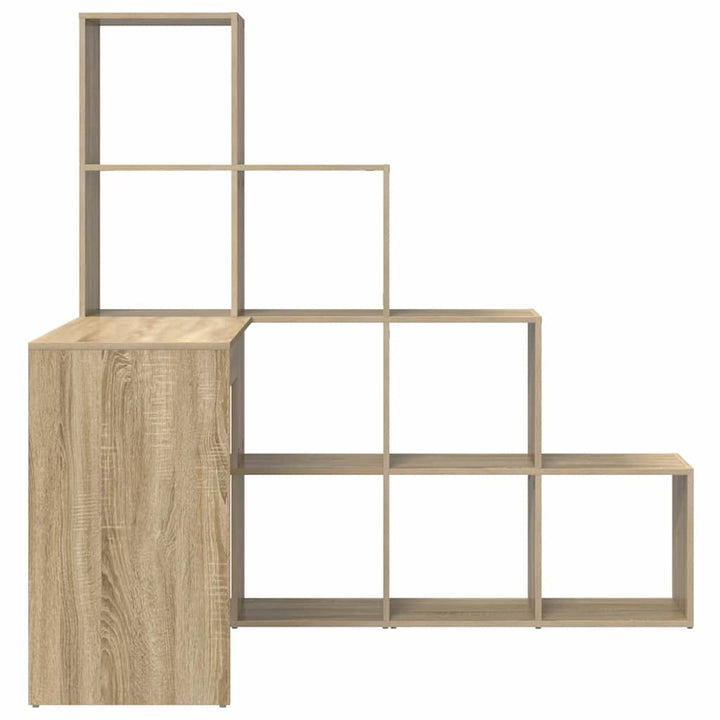 Hjørneskrivebord med hylde Sonoma-eg 101,5 x 149,5 x 149,5 cm