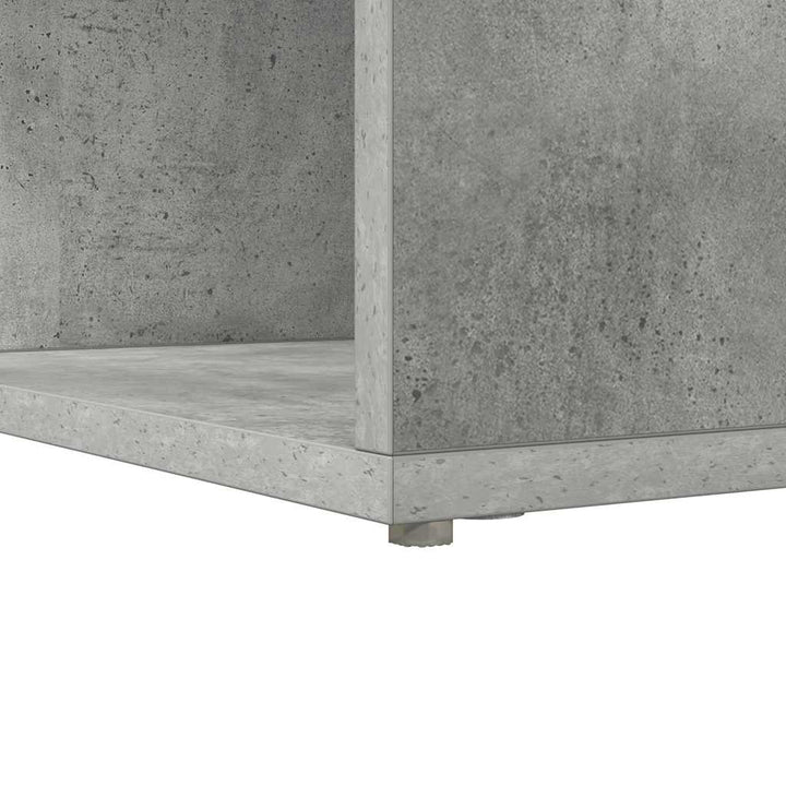 Hjørneskrivebord med hylde Betongrå 101,5 x 149,5 x 149,5 cm