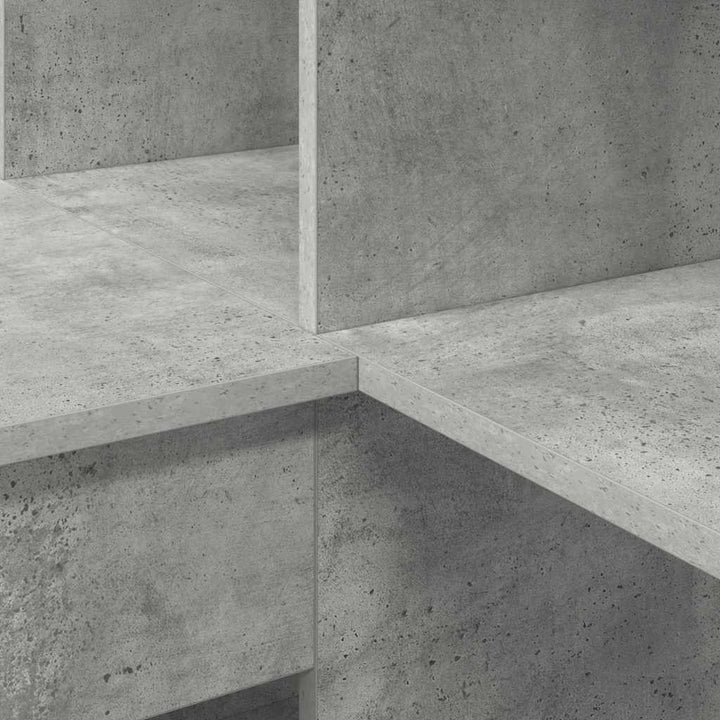 Hjørneskrivebord med hylde Betongrå 101,5 x 149,5 x 149,5 cm