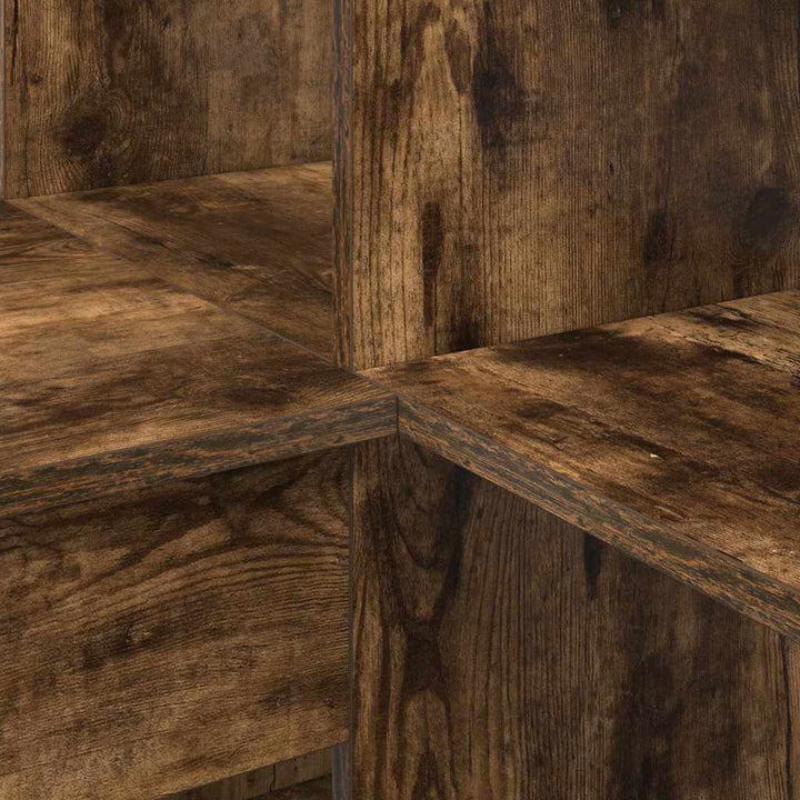 Hjørneskrivebord med hylde Røget eg 101,5 x 149,5 x 149,5 cm