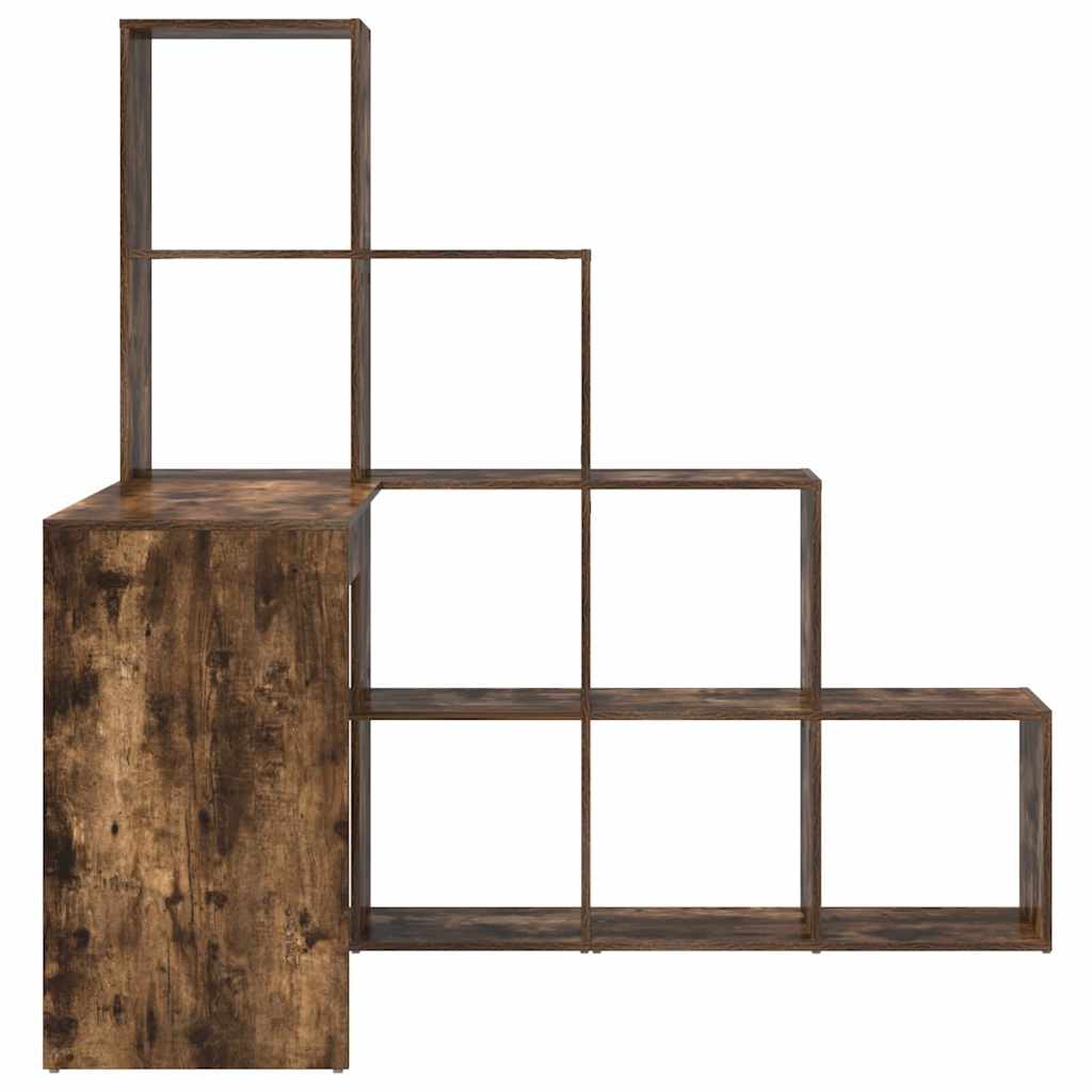 Hjørneskrivebord med hylde Røget eg 101,5 x 149,5 x 149,5 cm