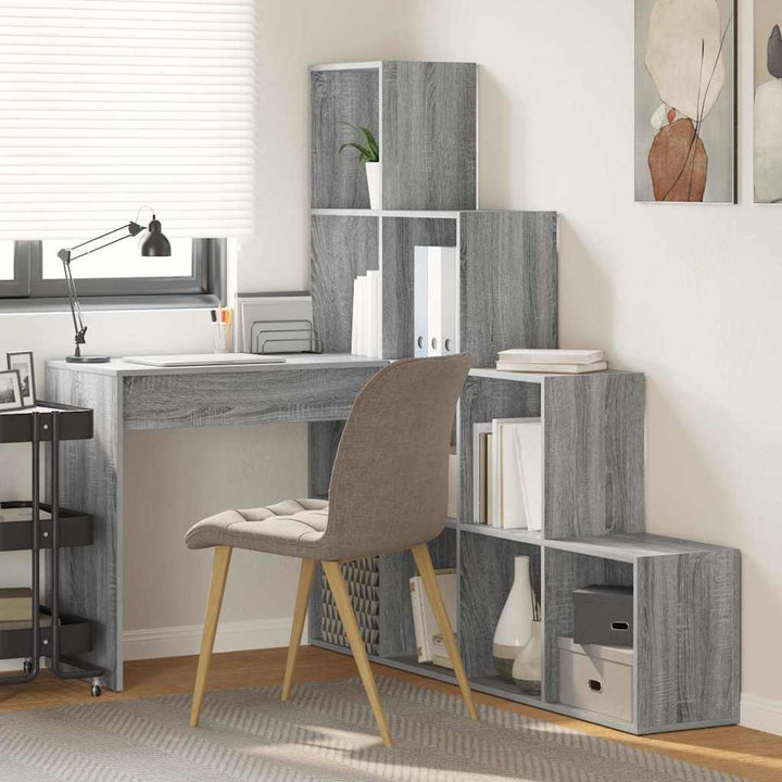 Hjørneskrivebord Grå sonoma-eg 101,5 x 149,5 x 149,5 cm