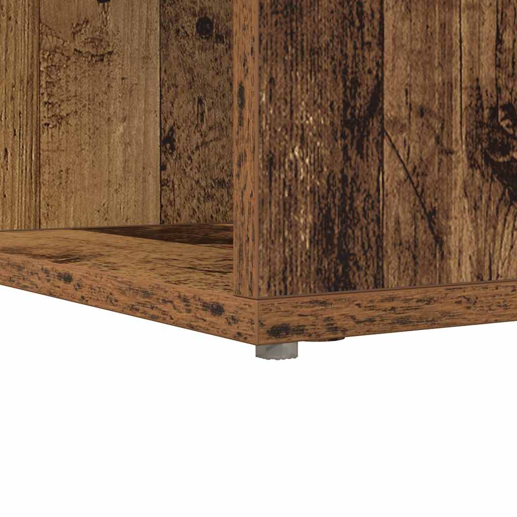 Hjørneskrivebord med hylde Gammelt træ 101,5 x 149,5 x 149,5 cm