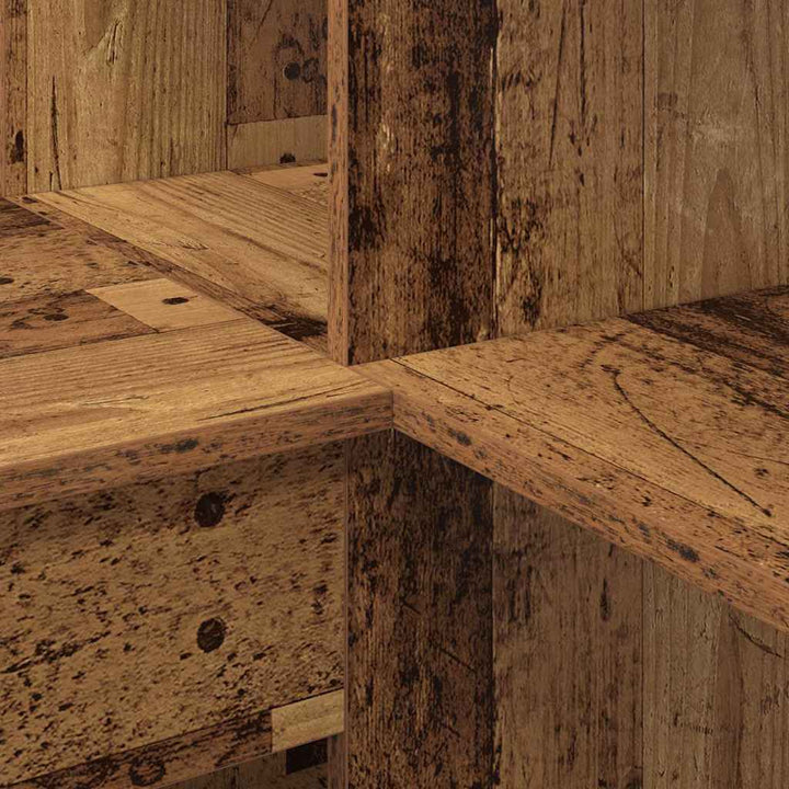 Hjørneskrivebord med hylde Gammelt træ 101,5 x 149,5 x 149,5 cm