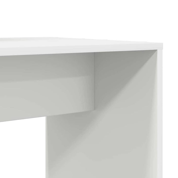 Bord med hylde Hvid 138.5 x 55 x 143 cm Konstrueret træ