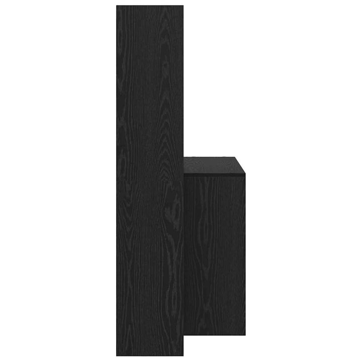 Bord med hylde Sort eg 138.5 x 55 x 143 cm Konstrueret træ