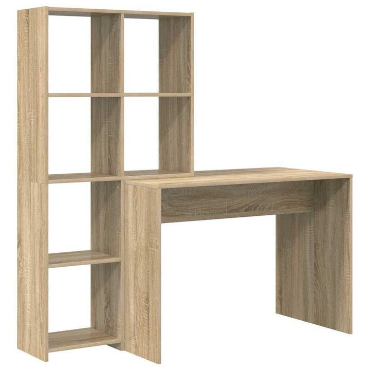 Bord med hylde Sonoma-eg 138.5 x 55 x 143 cm Konstrueret træ