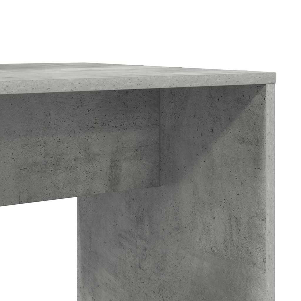 Bord med hylde Betongrå 138.5 x 55 x 143 cm Konstrueret træ