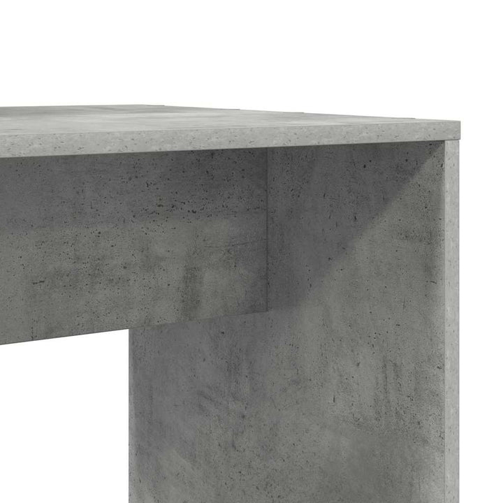 Bord med hylde Betongrå 138.5 x 55 x 143 cm Konstrueret træ