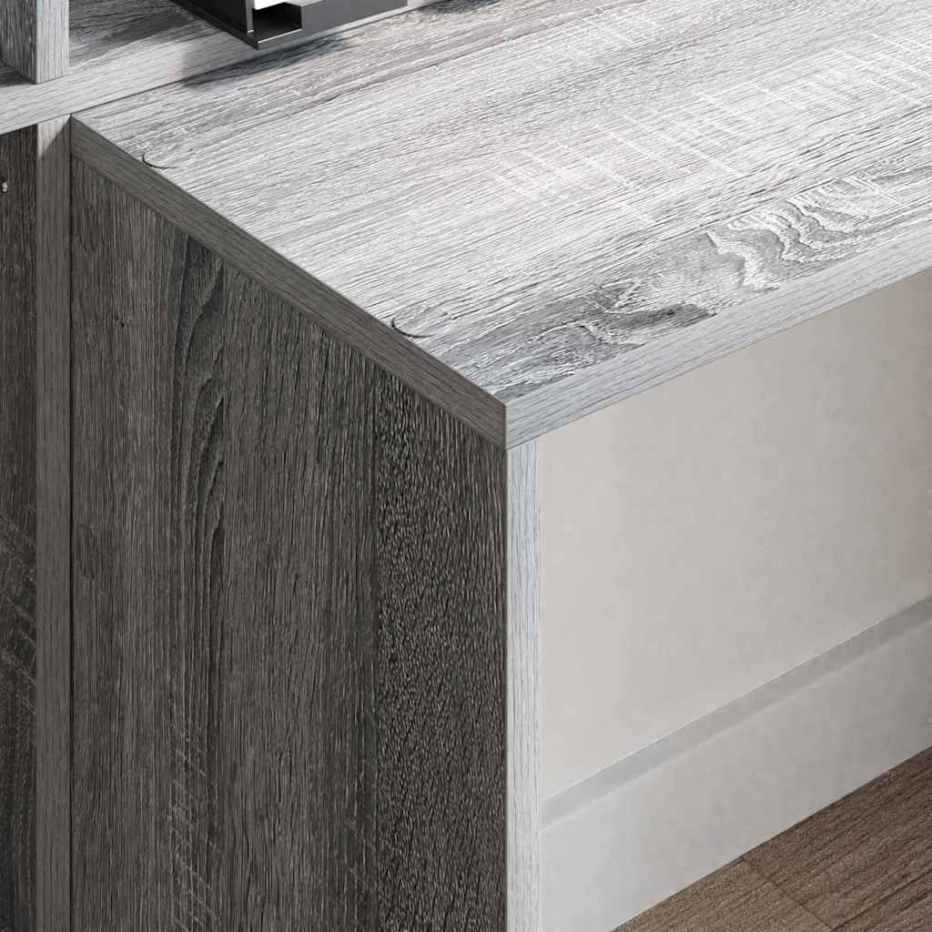 Bord Grå sonoma-eg 138.5 x 55 x 143 cm Konstrueret træ
