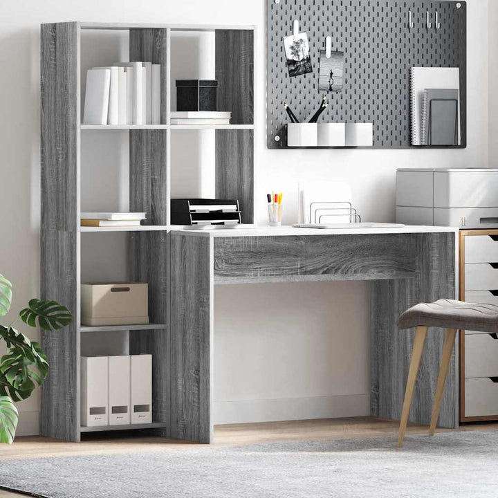 Bord Grå sonoma-eg 138.5 x 55 x 143 cm Konstrueret træ