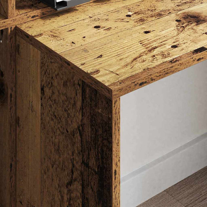 Bord med hylde Gammelt træ 138.5 x 55 x 143 cm Konstrueret træ