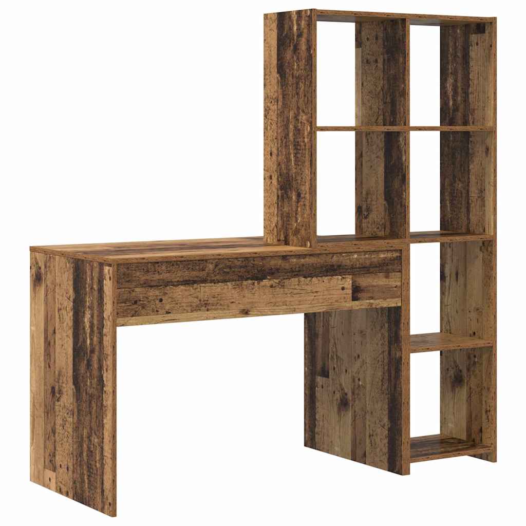 Bord med hylde Gammelt træ 138.5 x 55 x 143 cm Konstrueret træ