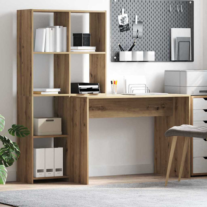 Bord med hylde artisan eg 138.5 x 55 x 143 cm Konstrueret træ