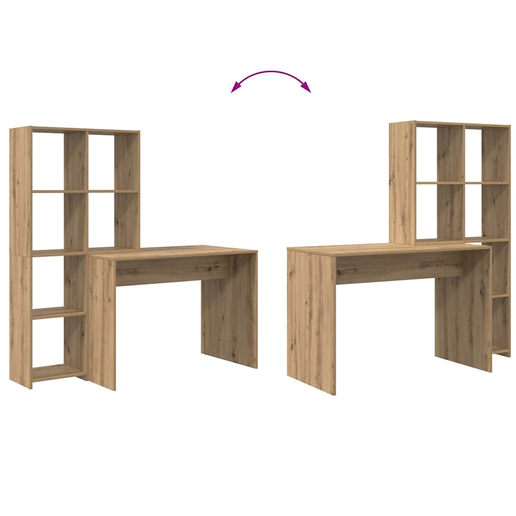 Bord med hylde artisan eg 138.5 x 55 x 143 cm Konstrueret træ