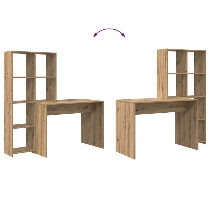 Bord med hylde artisan eg 138.5 x 55 x 143 cm Konstrueret træ