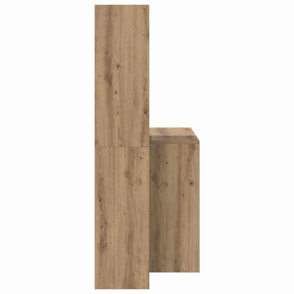 Bord med hylde artisan eg 138.5 x 55 x 143 cm Konstrueret træ