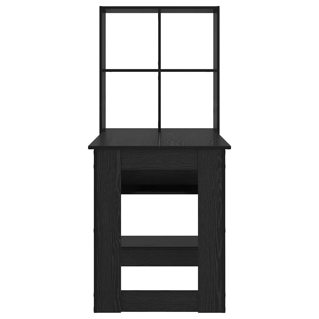 Bord med hylde Sort eg 122 x 67 x 145 cm Konstrueret træ